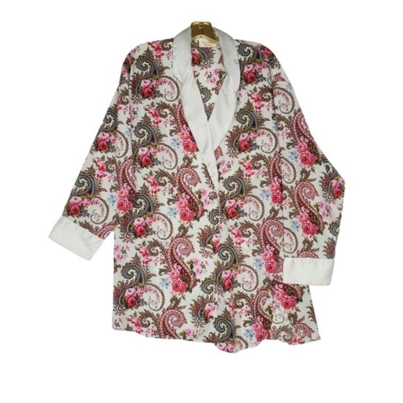 RARE Vintage Gold Label Ivory Victoria's Secret Satin Double Breast Blaz… - Picture 4 of 16